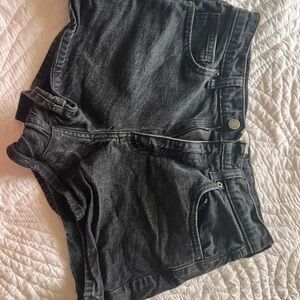Women's Black Denim Shorts